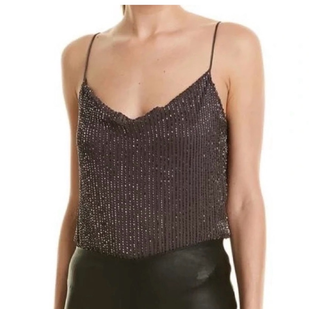 Alice + Olivia Sparkle Crystal Tank